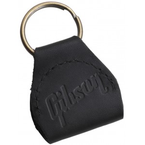 Gibson Premium Leather Pickholder Keychain, Black